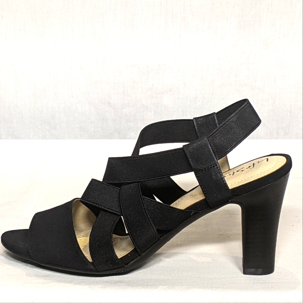 NEW Life Stride womens Charlotte Heeled Sandal Sz 8.5 black